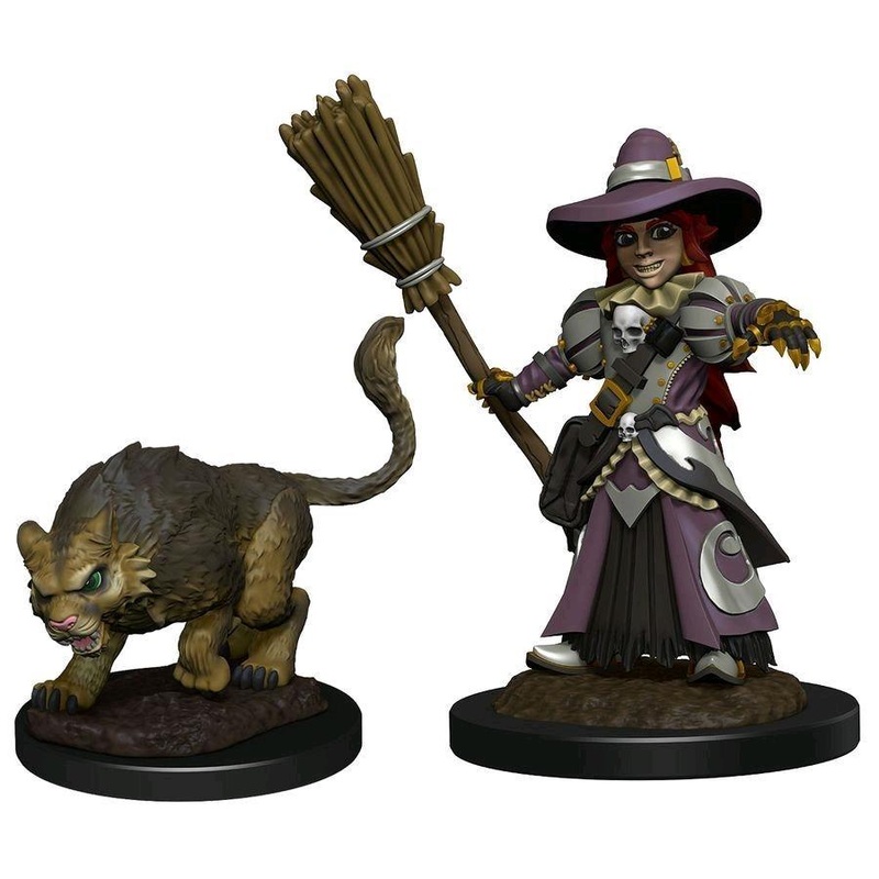 Wizkids Wardlings Rpg Figures Girl Witch & Witchs Cat