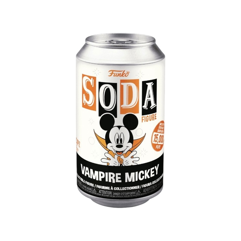 Vampire Mickey Black & White Chase Funko Soda Vinyl Figure! - Disney - LE1/2500 Pcs