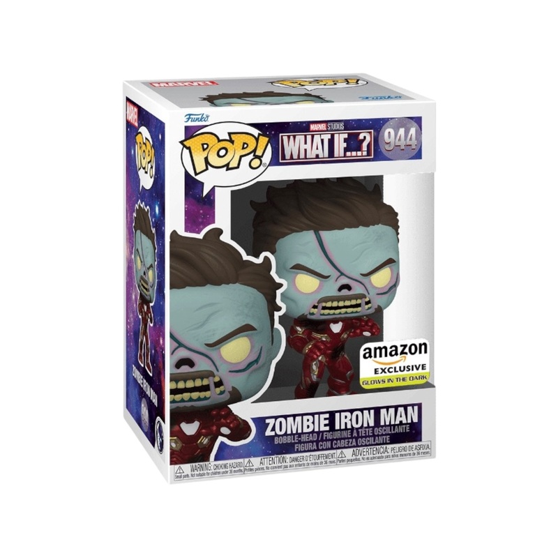 Zombie Iron Man #944 (Glows in the Dark) Funko Pop! - What If? - Amazon Exclusive
