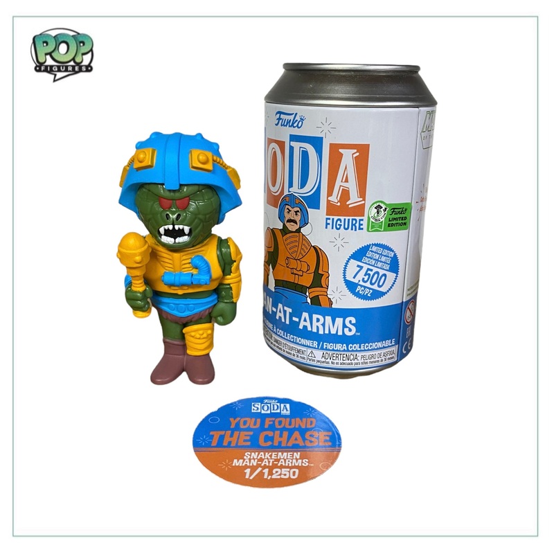 Man-At-Arms Snakemen Chase Funko Soda Vinyl Figure - ECCC 2021 Official Convention Exclusive LE1/1250