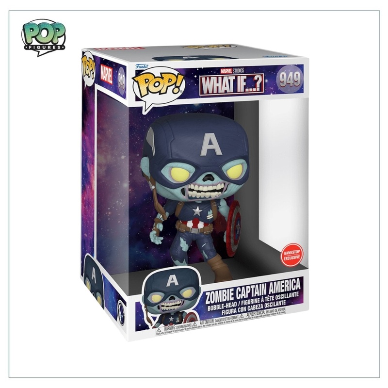 Zombie Captain America #949 Deluxe 10" Funko Pop! Marvel What If? - GameStop Exclusive