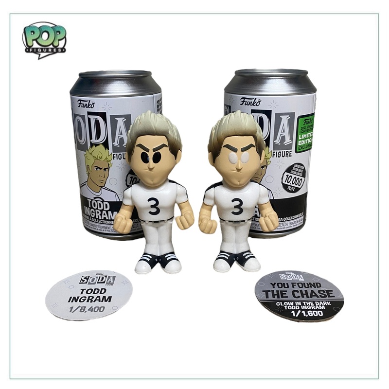 Todd Ingram Common & Glow In The Dark Chase Funko Soda Vinyl Figure Pair! - ECCC 2021 Shared Exclusive LE1/8400 & LE1/1600