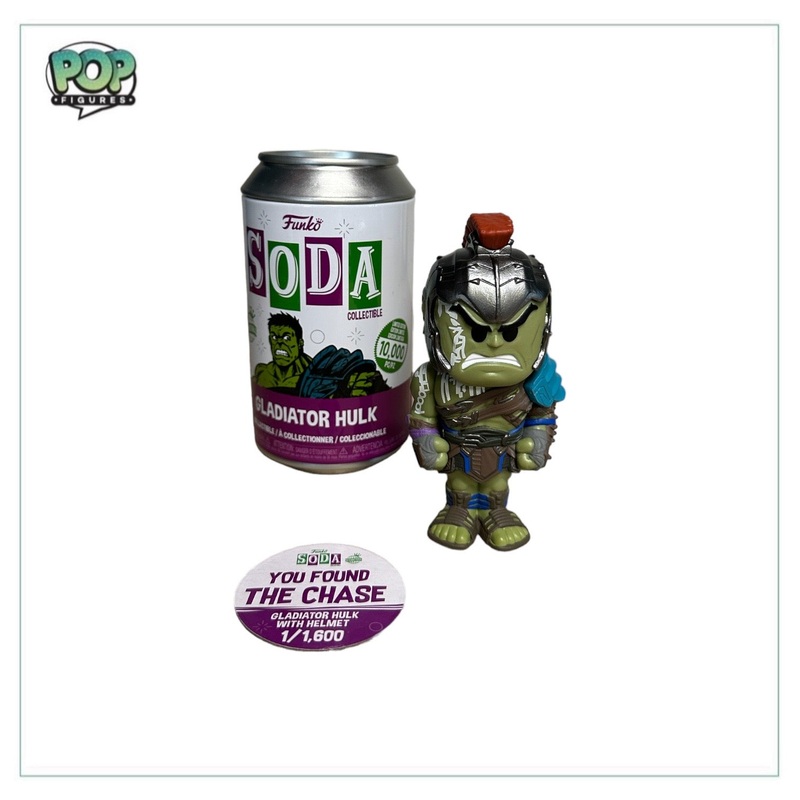 Gladiator Hulk with Helmet Chase Funko Soda Vinyl Figure! - Thor Ragnarok - LE1/1600 Pcs