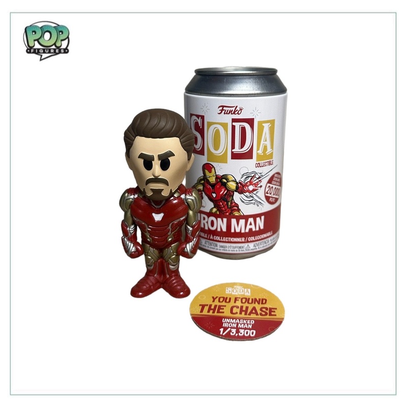 Iron Man w/o Helmet Chase Funko Soda Vinyl Figure! - Marvel - LE1/3300 Pcs
