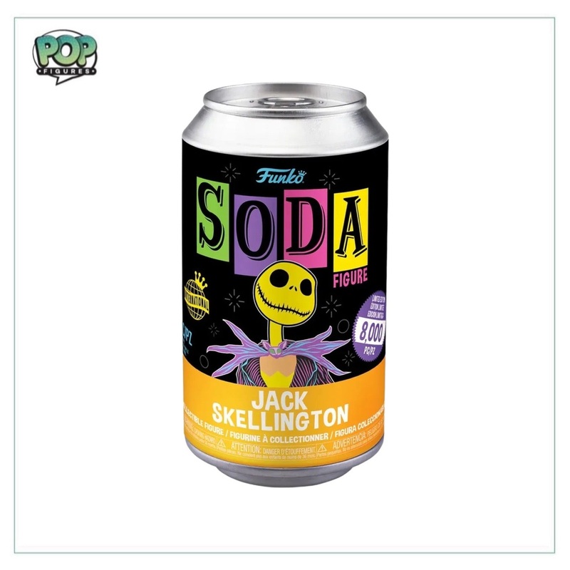 Jack Skellington (Black Light) Funko Soda Vinyl Figure! - The Nightmare Before Christmas - International LE8000 Pcs - Chance of Chase