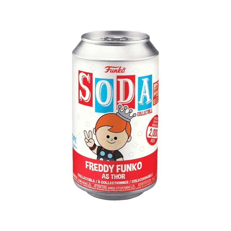 Freddy Funko as Thor (Metallic) Funko Soda Vinyl Figure! - Marvel - Camp Fundays 2023 Exclusive LE2000 Pcs - Sealed