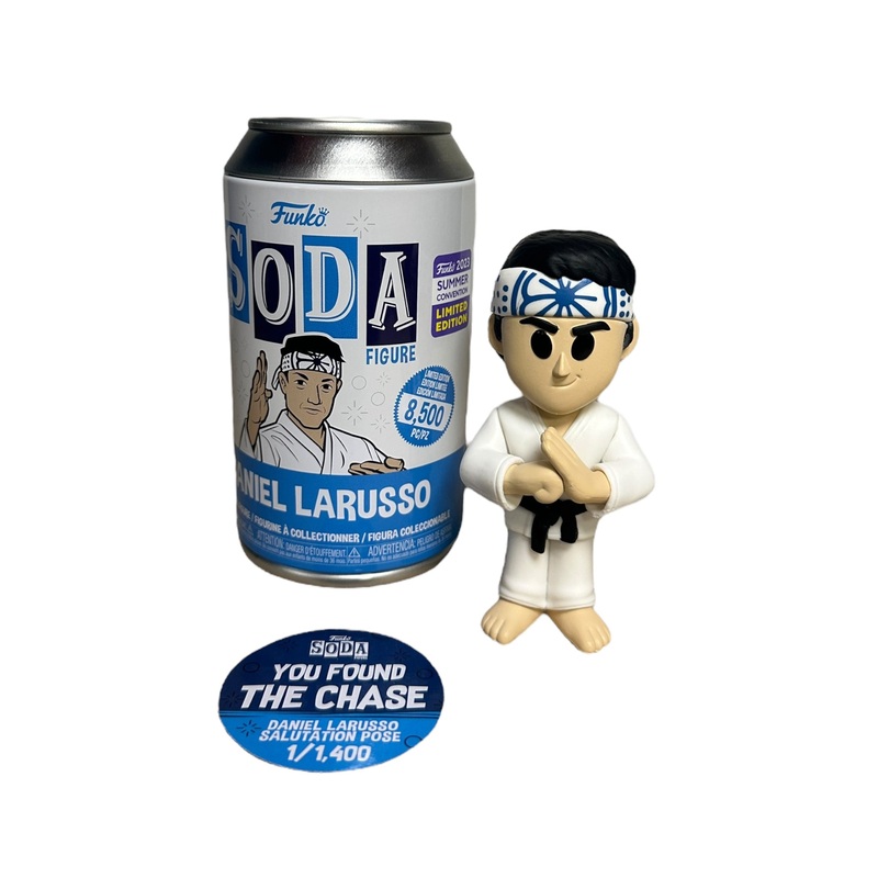 Daniel Larusso (Salutation Pose Chase) Funko Soda Vinyl Figure! - Cobra Kai - SDCC 2023 Shared Exclusive LE1/1400 Pcs