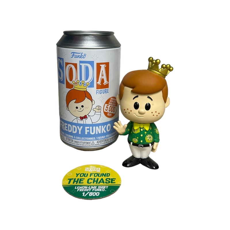 Freddy Funko (Lemon Lime Shirt Chase) Funko Soda Vinyl Figure! - Funko Shop Exclusive LE1/800 Pcs