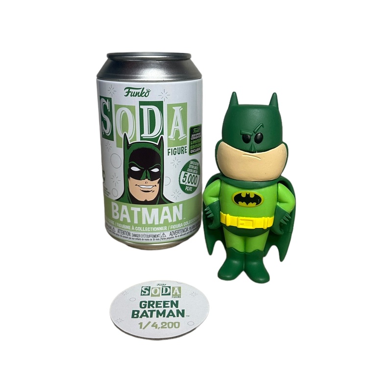 Green Batman (Common) Funko Soda Vinyl Figure! - DC - ECCC 2020 Shared Exclusive LE1/4200 Pcs