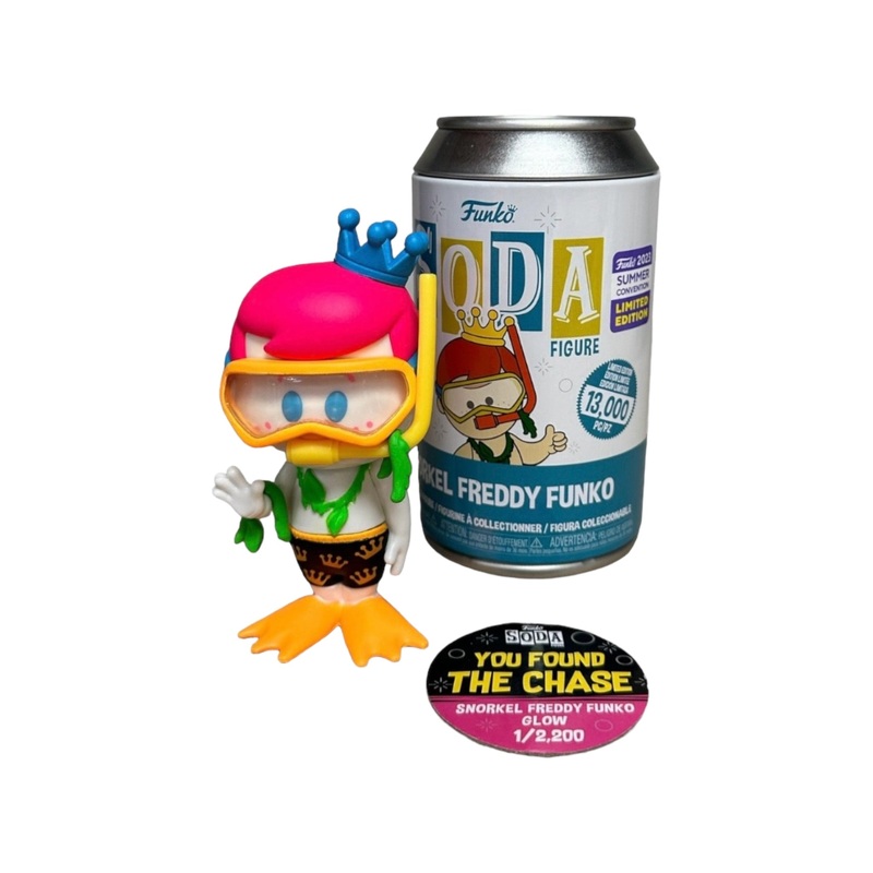 Snorkel Freddy Funko (Glow Chase) Funko Soda Vinyl Figure! - SDCC 2023 Shared Exclusive LE1/2200 Pcs