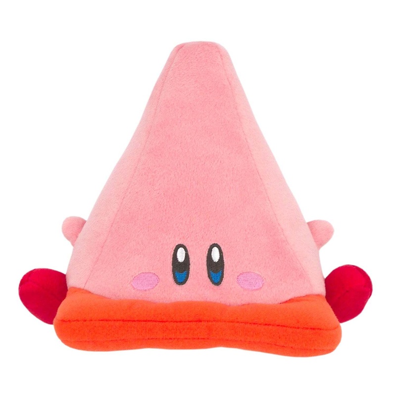 Kirby's Adventure Cone Mouth Kirby 7" Plush Toy - San-ei - All-Star Collection