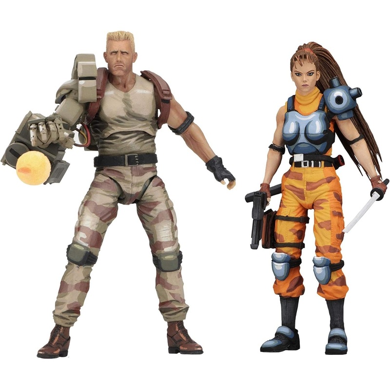 Alien vs Predator Dutch and Linn (Arcade Game Ver.) Action Figure 2-Pack - NECA