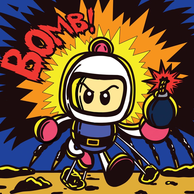 Bomberman I & II Original Game Soundtrack with Engraved Zoetrope Etching - Vinyl LP Record