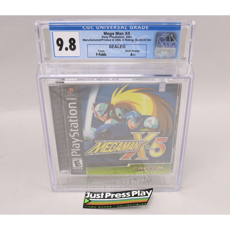 Mega Man X5 Sony PlayStation PS1 Capcom New Sealed CGC 9.8 A++ Perfect Grade!