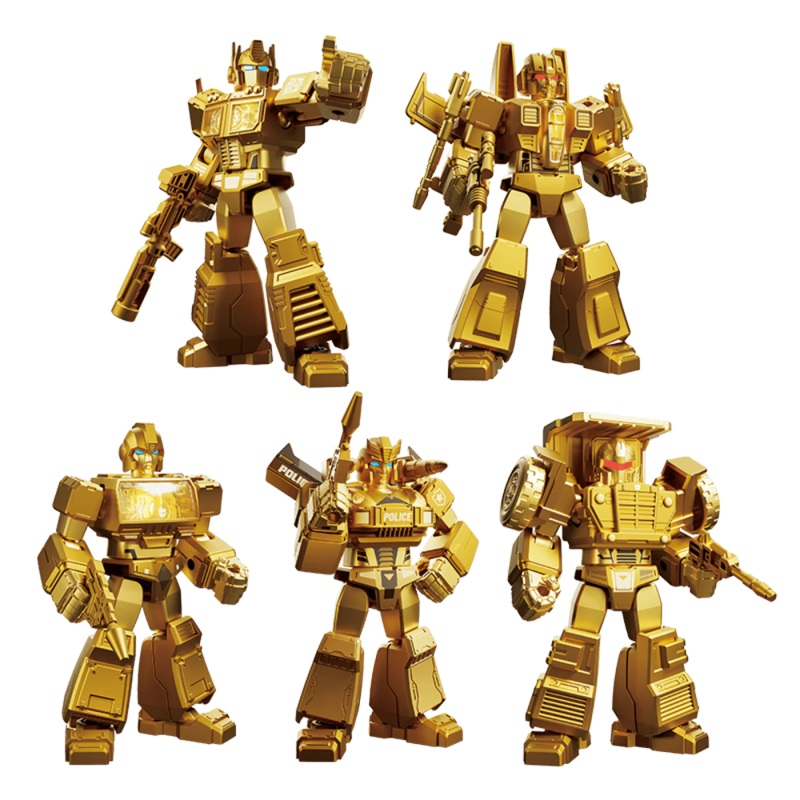 Transformers 2024 Yearly Version: The Golden Lagoon Limited Edition Model Kit Boxed Set (Optimus Prime, Long Haul, Starscream, Ironhide & Jazz) - Blokees