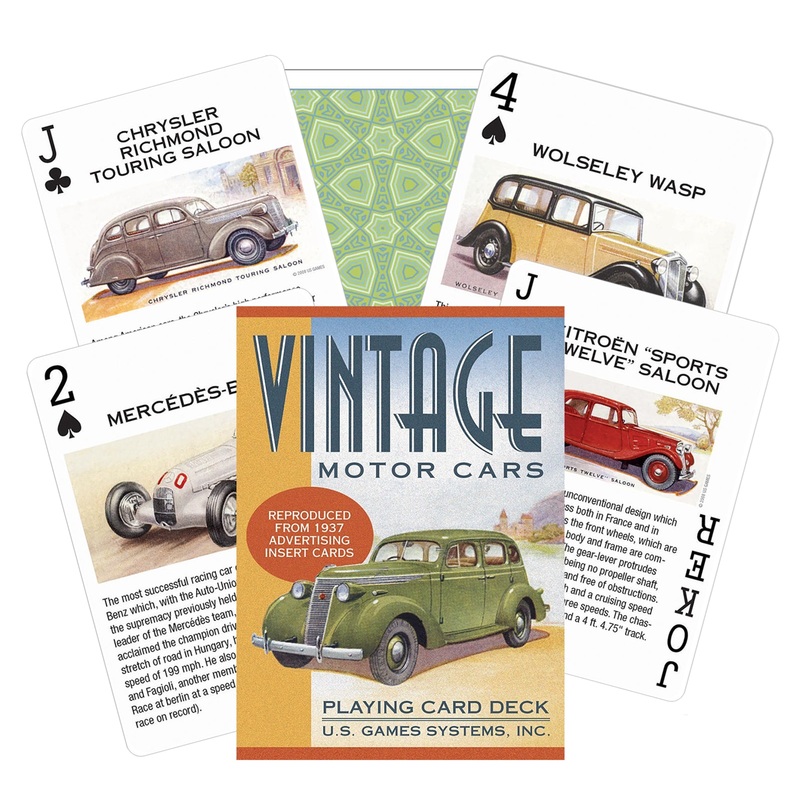 Vintage Motor Cars Playing Cards Us Games Systems