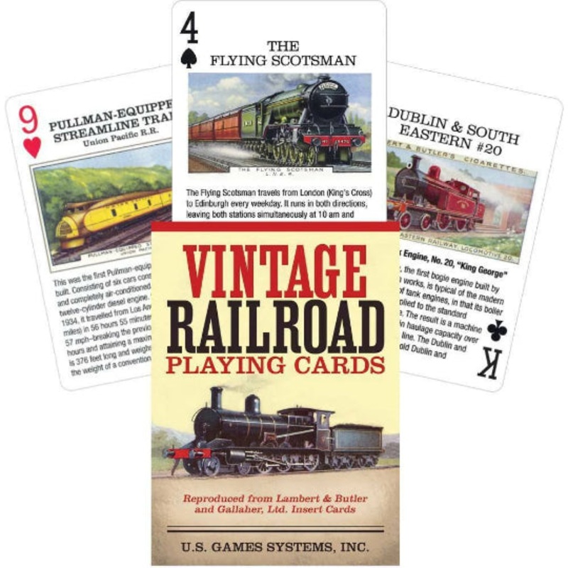 Vintage Railroad playing cards