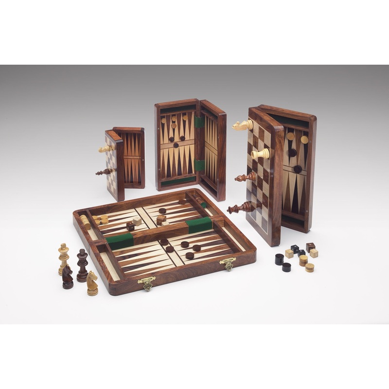25X25CM MEDIUM SIZE MAGNETIC SET: CHESS + CHECKER + BACKGAMMON SET
