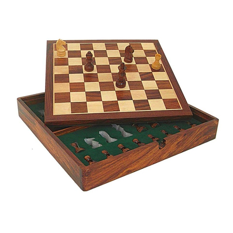 37X37CM LEGANT MAGNETIC WOODEN CHESS SET WITH BOX INSIDE