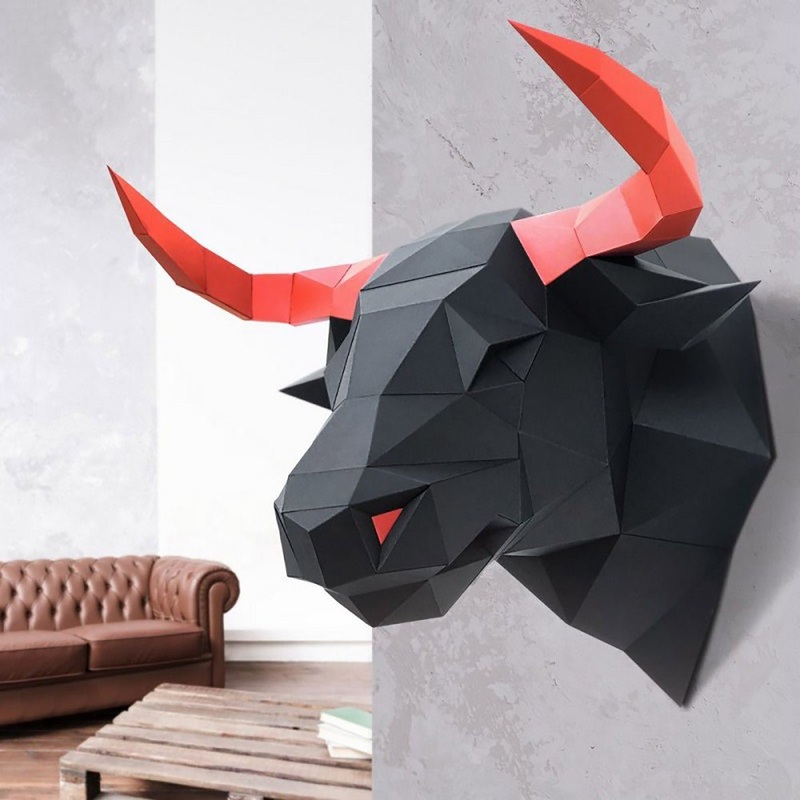 3D Papercraft Kit Bull PP-1BUL-2BR
