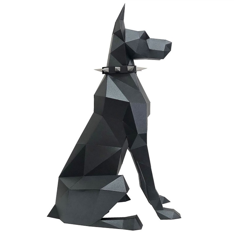 3D Papercraft Kit Doberman PP-2DBR-BLA