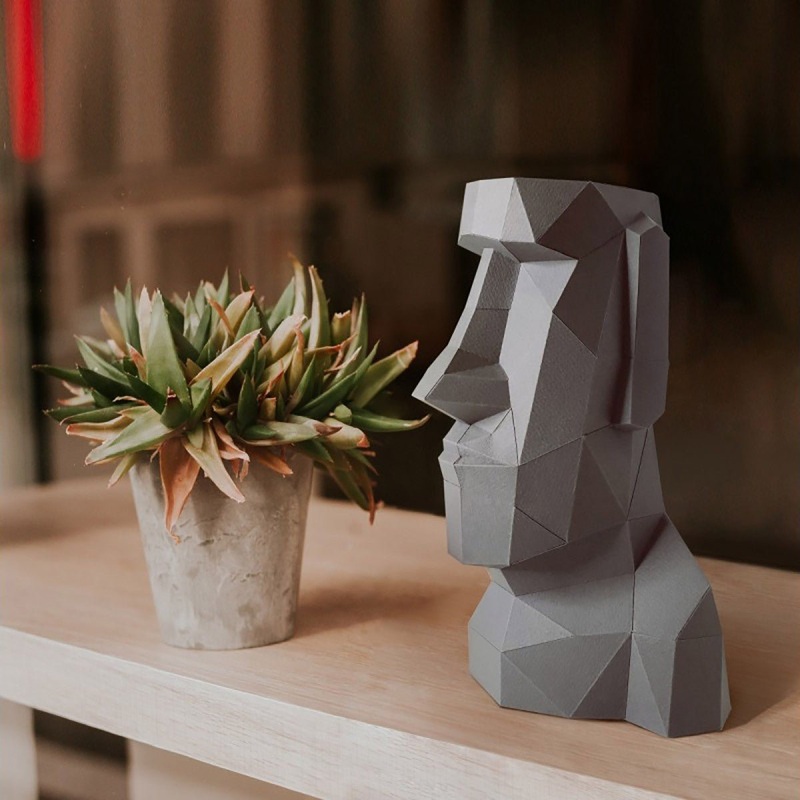3D Papercraft Kit Moai PP-2MOA-GRA
