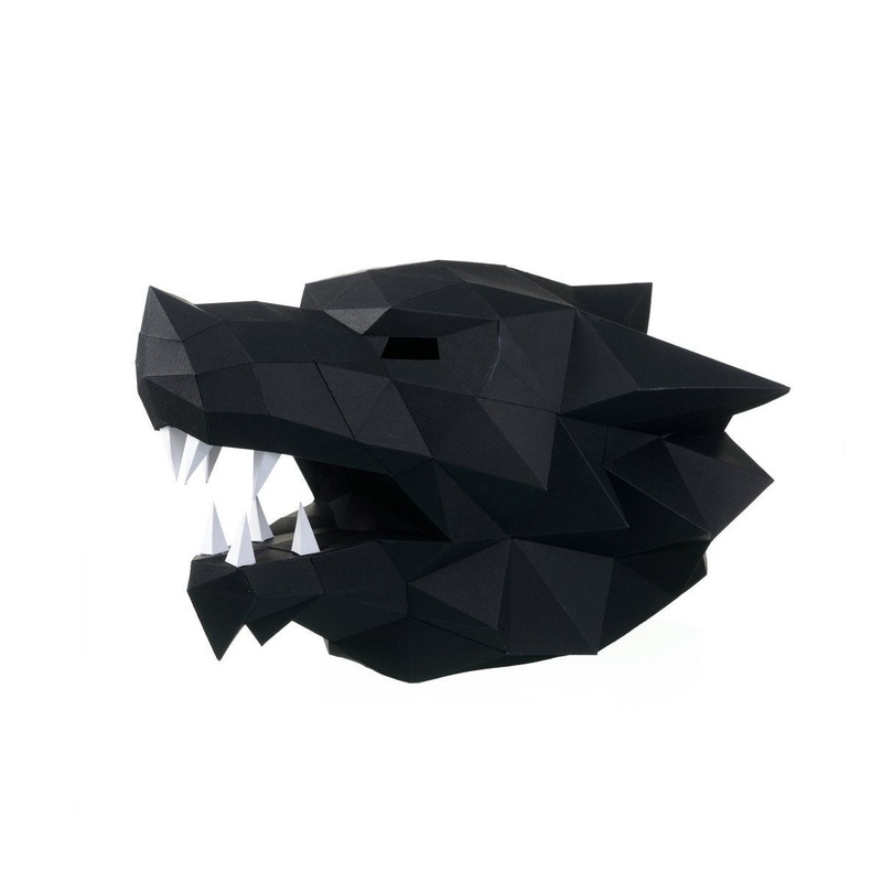 Papercraft Kit Wolf Mask PP-3WOL-BLA