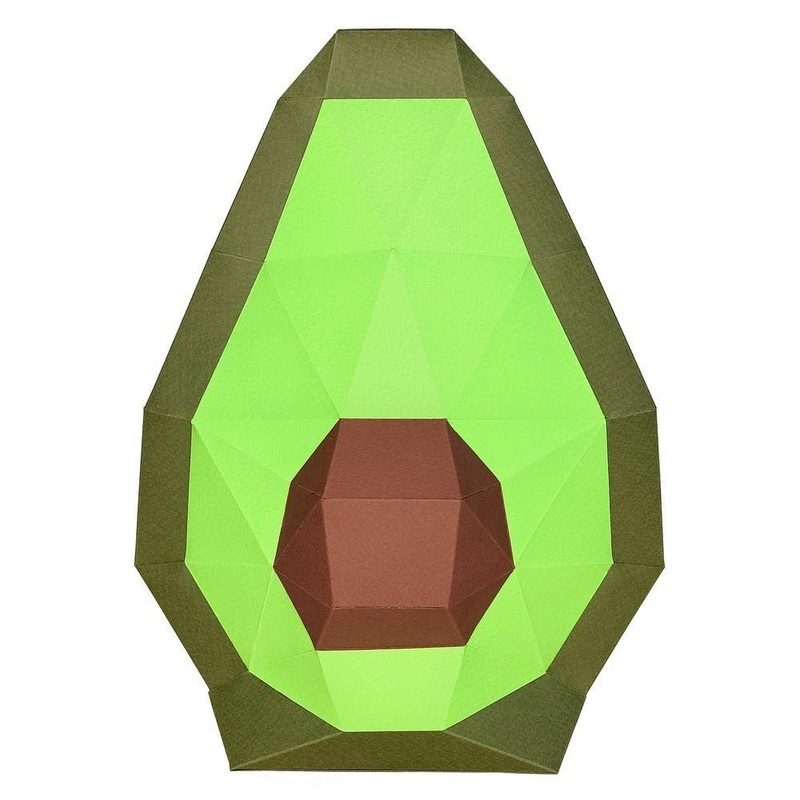 3D Papercraft Kit Avocado PP-2AVO-3WAS