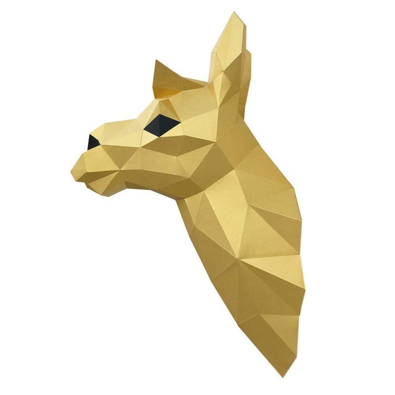 3D Papercraft Kit Lama (gold) PP-1LAM-GLD