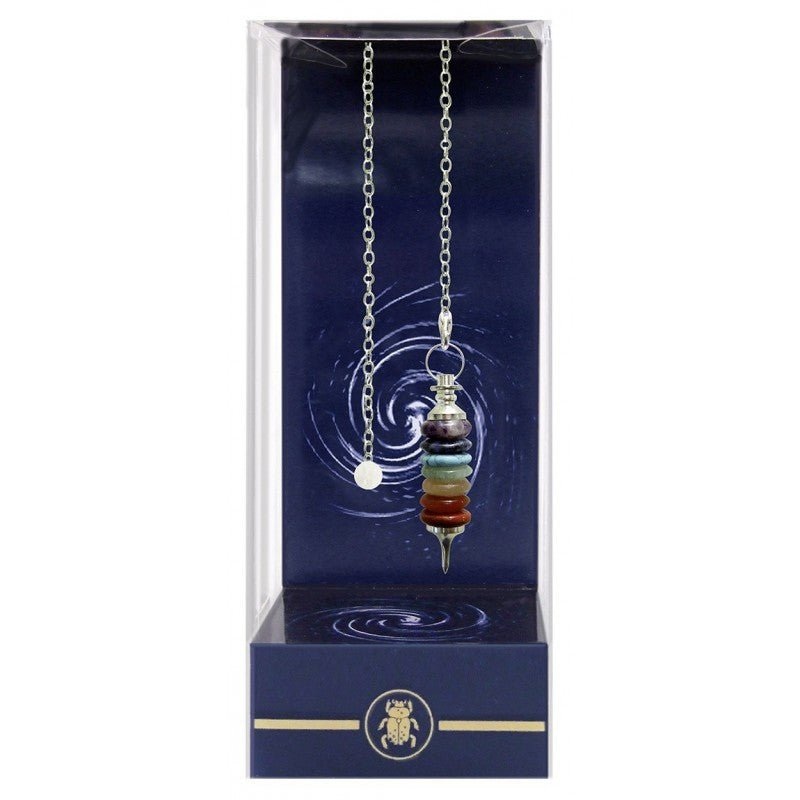 Deluxe Seven Rings of Chakras Pendulum Lo Scarabeo