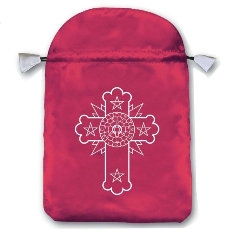 Rosicrucian Satin Red Bag Cards Lo Scarabeo