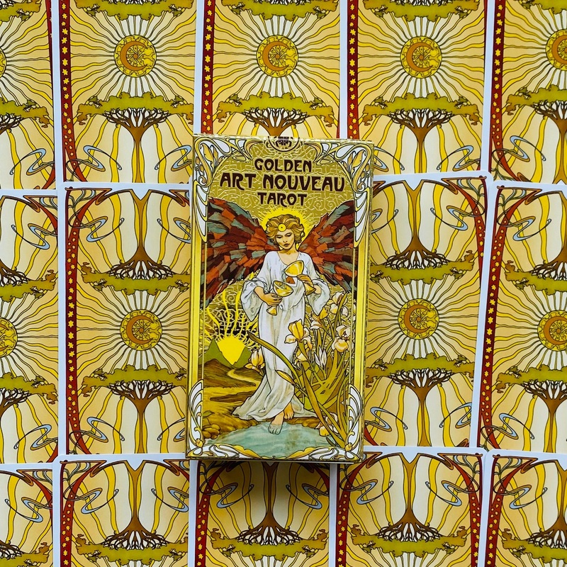 Golden Art Nouveau tarot cards Lo Scarabeo