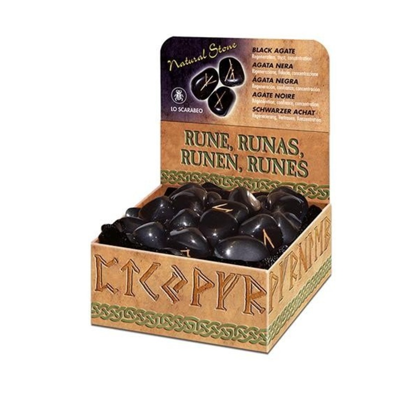 Black Agate Runes Lo Scarabeo
