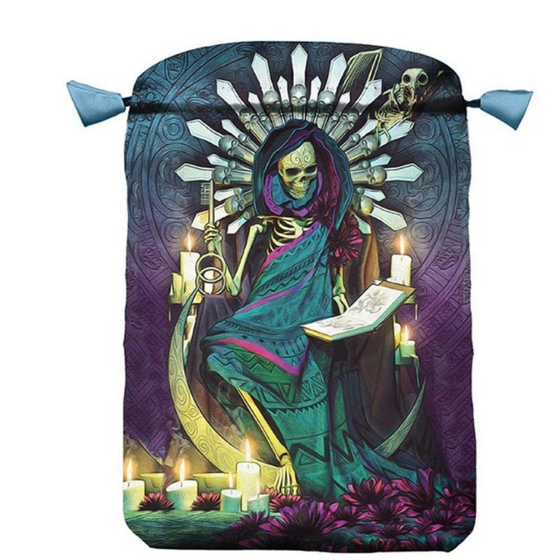 Santa Muerte Satin Bag for Tarot Cards Lo Scarabeo