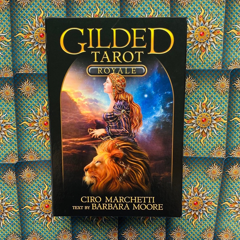 Gilded Tarot Royale cards and book set Llewellyn