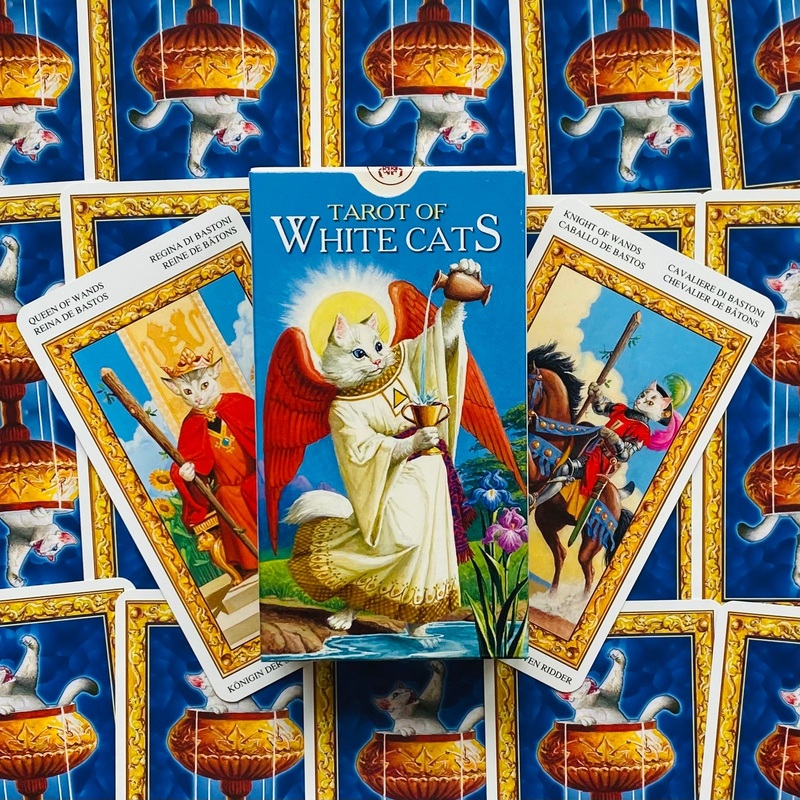 Tarot Of White Cats cards deck Lo Scarabeo