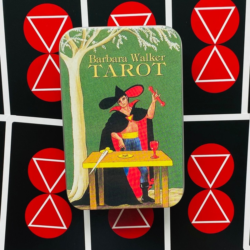 Barbara Walker in a tin Tarot cards US Games Systems