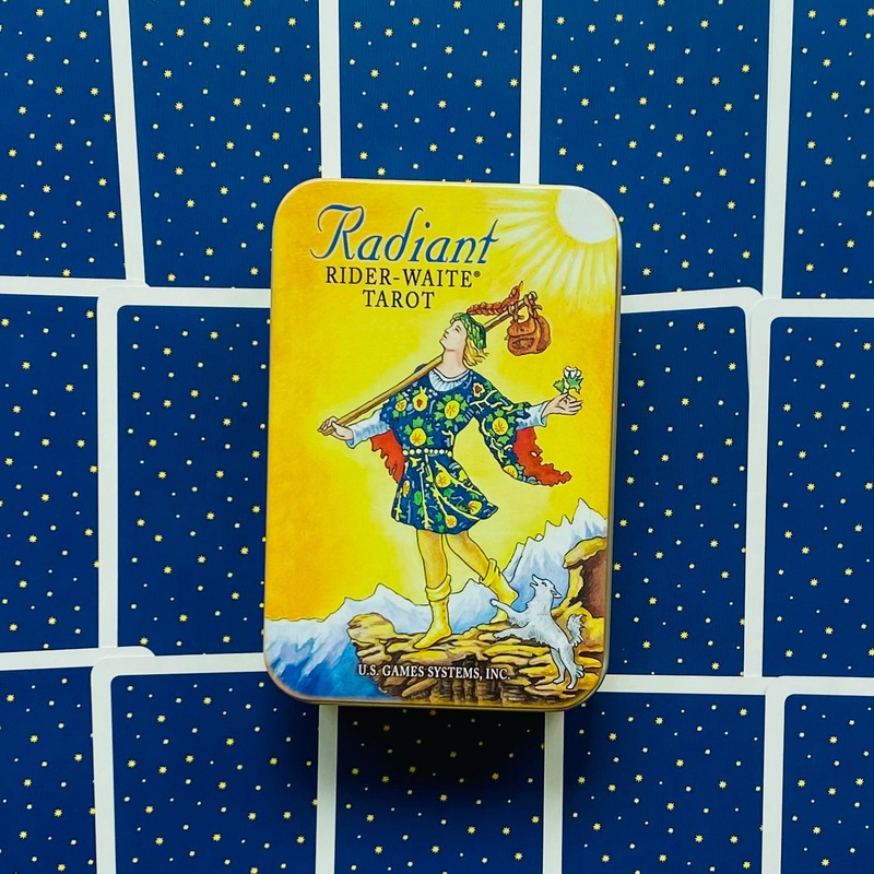 Radiant Raider Waite Tarot cards in a Tin Box US Games Systems