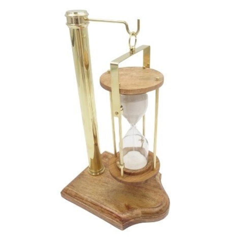 Brass Hourglass on a Sling - 5 min | NC2045A