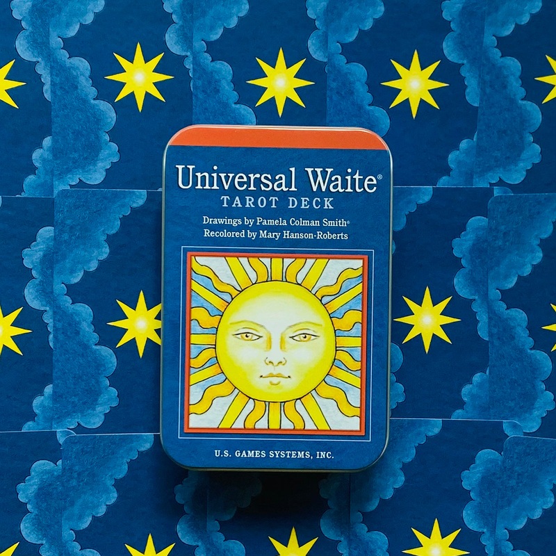 Universal Waite tarot deck in a tin US Games Systems