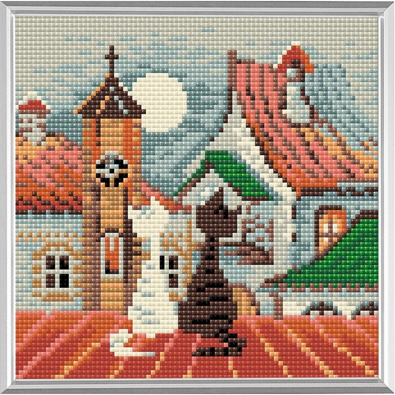 City & Cats Spring diamond mosaic kit by RIOLIS Ref. no.: AM0011