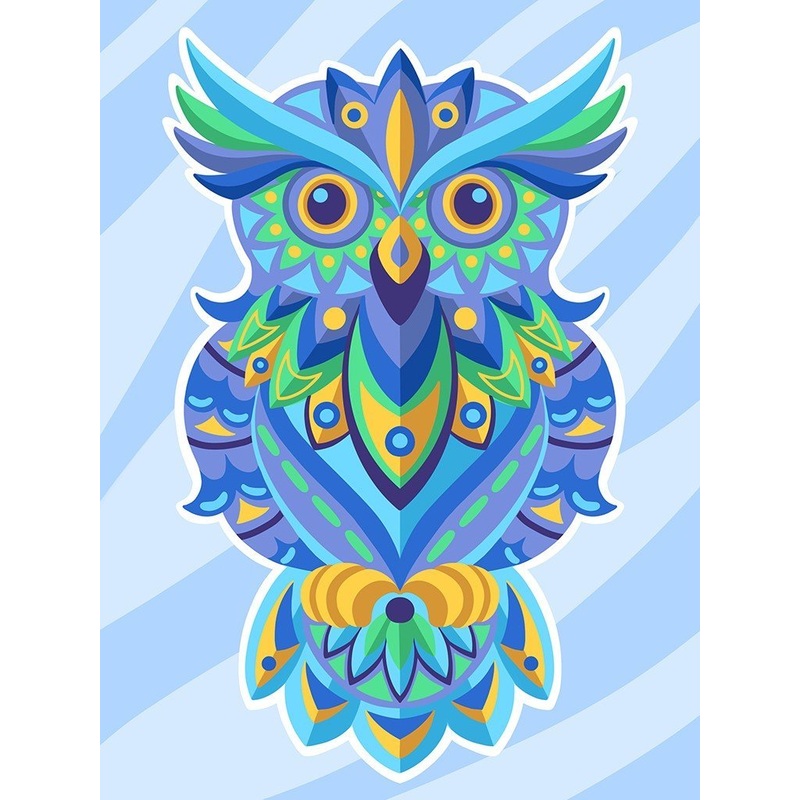 Colourful Owl Diamond Painting Set CS2544