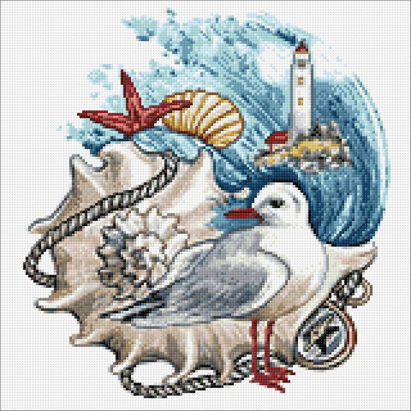 Sea Collage 4040 Diamond Painting Set Cs2801
