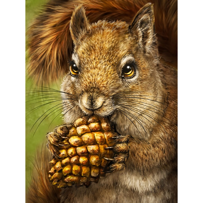 Squirrel Totem Diamond Painting Set CS2567