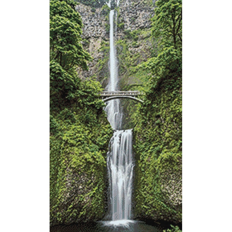 Waterfall in the mountains 4070 Diamond Painting Set Cs2716
